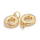 Rack Plating Eco-friendly Brass Micro Pave Clear Cubic Zirconia Charms KK-D072-01G-O-NR-3
