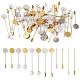 60 Sets 12 Style Brass Stick Lapel Pins KK-TA0001-25-2