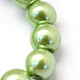 Backen gemalt pearlized Glasperlen runden Perle Stränge HY-Q330-8mm-26-3