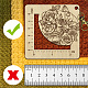 Wooden Square Frame Crochet Ruler DIY-WH0536-010-3