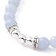 4pcs 4 style naturel angelite & lave rock & opalite ensemble de bracelets extensibles perlés ronds BJEW-JB09083-3