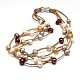 Collares de múltiples hilos de perlas de lujo para mujer NJEW-L345-N05-1