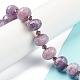 Natural Lepidolite/Purple Mica Stone Beads Strands G-B016-02-4
