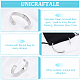 UNICRAFTALE 1pc Stainless Steel Hair Tie Bracelet Grooved Cuff Bangles Blank Bracelet for Inlay 50-60mm Adjustable Empty Open Bangles for Gemstone Leather Inlay Bangle Making STAS-UN0038-75A-5