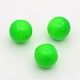 No Hole Spray Painted Fluorescence Brass Round Ball Beads Fit Cage Pendants KKB-J004-01-1