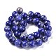 Brins de perles en pierre tache bleue naturelle de taille mixte G-H236-02-2