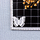 レース刺繍縫製繊維  DIYアクセサリー  蝶  ホワイト  40x47mm DIY-WH0122-05-1