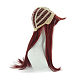ロング半分シルバーホワイト半分赤前髪付きかわいいコスプレウィッグ  メイク衣装の合成ヒーローウィッグ  19.7インチ（50cm） OHAR-I015-06-2