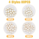 Superfindings 80 pz 4 stili acrilico imitazione perla pendenti FIND-FH0007-08-3