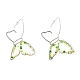 Orecchini pendenti con perle di vetro farfalla per ragazze donne EJEW-JE04658-03-1
