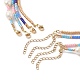Set di collane con perline di semi di vetro e perle naturali in stile 4 pz 4 NJEW-JN04080-6