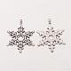 Christmas Snowflake Tibetan Style Alloy Pendants A0353Y-3