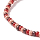 Set di braccialetti elastici con perline di semi di vetro da 5 pz e 5 colori per donna BJEW-JB08618-5