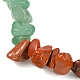 Bracelet extensible en perles de jaspe rouge naturel BJEW-JB09499-4