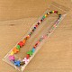Collares de madera de colores para niños NJEW-JN00308-4