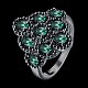 Модные латунные кольца из стекла RJEW-BB20178-A-9-7