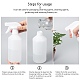 500 ml weiße Sprühflaschen aus Kunststoff mit verstellbarer Düse AJEW-BC0005-72-7