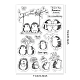 GLOBLELAND Hedgehog and Animal Clear Stamps for DIY Scrapbooking Decor Friend Swing Transparent Silicone Stamps for Making Cards Photo Album Decor DIY-WH0167-57-0310-6