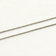 304ステンレススチール製チェーンネックレス  ステンレス鋼色  20インチ（51cm）x0.9mm NJEW-R223-11-2