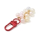 Placage de porte-clés pendentif en perles acryliques HJEW-JM01068-4