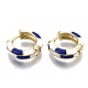 Brass Huggie Hoop Earrings EJEW-S209-06B-3