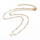 (vente d'usine de fêtes de bijoux) colliers pendentif initial en coquille naturelle NJEW-JN03298-06-3