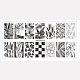 Plaques d'estampage d'art d'ongle en acier inoxydable MRMJ-S048-017-1