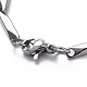Unisex 201 Stainless Steel Bar Link Chain Bracelets BJEW-L637-35B-P-3