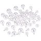 PandaHall 80pcs 4 Sizes Resin Imitation Pearl Pendants Pearl Dangle Charms Beads Beads with Bead Cap for Earring Bracelet Necklace Jewelry Making (8mm RESI-PH0001-09-5