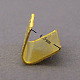 Golden Color Brass Ribbon Crimp Ends X-KK-B541-G-2