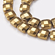 Electroplated Non-magnetic Synthetic Hematite Beads Strands G-P367-C02-1