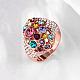 Gorgeous Brass Colorful Czech Rhinestone wide Band Finger Rings for Women RJEW-BB02114-6-4