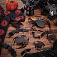 Chgcraftハロウィーンのテーマの装飾キット  2個の蝶結びディスプレイ装飾を含む  28個のプラスチック製ウォールステッカー  ミックスカラー DIY-CA0004-35-4