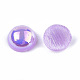 ABSプラスチックパール調カボション  ABカラーメッキ  半円  紫色のメディア  6x3mm  5000個/袋 OACR-S025-6mm-09-2