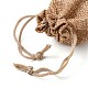 ポリエステル模造黄麻布包装袋巾着袋  クリスマスのために  結婚式のパーティーとdiyクラフトパッキング  ミックスカラー  9x7cm ABAG-R005-9x7-M-4