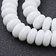 White Glass Rondelle Spacer Beads Strands X-GS031-2-2