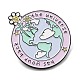 The Earth with Word The Universe Has Your Back Enamel Pin JEWB-H010-01EB-04-1