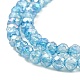 Spray Painted Imitation Jade Glass Beads Strands GLAA-P058-01A-02-3