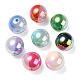 UV Plating Rainbow Iridescent Opaque Acrylic Beads OACR-C007-01-2