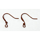 Crochets de boucle d'oreille français en laiton KK-Q365-RC-NF-1