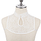 取り外し可能なポリエステル製の女性用付け襟  中空のネックライントリム  洋服縫製アップリケエッジ  DIYアクセサリー  ホワイト  275x300x9mm DIY-WH0430-118A-1