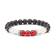 Natural Lava Rock & Opalite & Gemstone Stretch Bracelet BJEW-JB07712-2