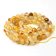 Fili di perle di quarzo ematoide giallo naturale G-I003-8mm-04-2