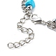 Synthetic Turquoise(Dyed) Chips Beaded Double Line Multi-strand Bracelet BJEW-JB08669-5