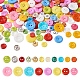 Fashewelry 350pcs 7 boutons en plastique de style BUTT-FW0001-01-2