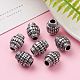 Antique Silver Plated Acrylic Beads X-PLS056Y-6