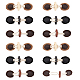 12 imposta 3 colori in similpelle girasole cucite sulle chiusure con linguetta del cappotto DIY-FG0004-15-1