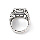 Composants de bague réglable en argent sterling avec fleur 925&nbsp;STER-C011-11AS-3