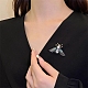 Legierung Rhinestone-Brosche&nbsp;PW-WG87267-04-2