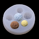 食品グレードのシリコンモールド  フォンダン型  DIYケーキデコレーション用  チョコレート  キャンディモールド  半円  ショッキングピンク  80x14mm  内径：17~22mm DIY-B042-01-2
